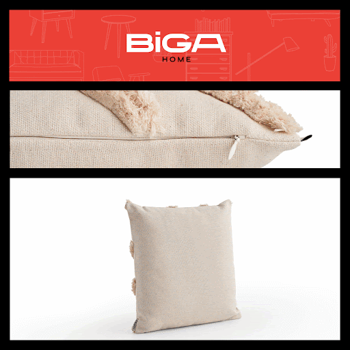 Coussin gris BIGA HOME