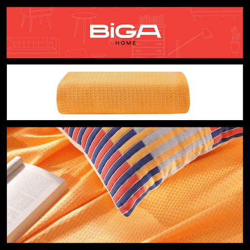 Orange biga home plaide